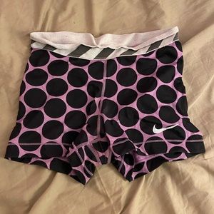 Cheer Nike Pros Purple Polka Dot, size small